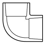 PVC 90 ELBOW SCH80 (SxT)